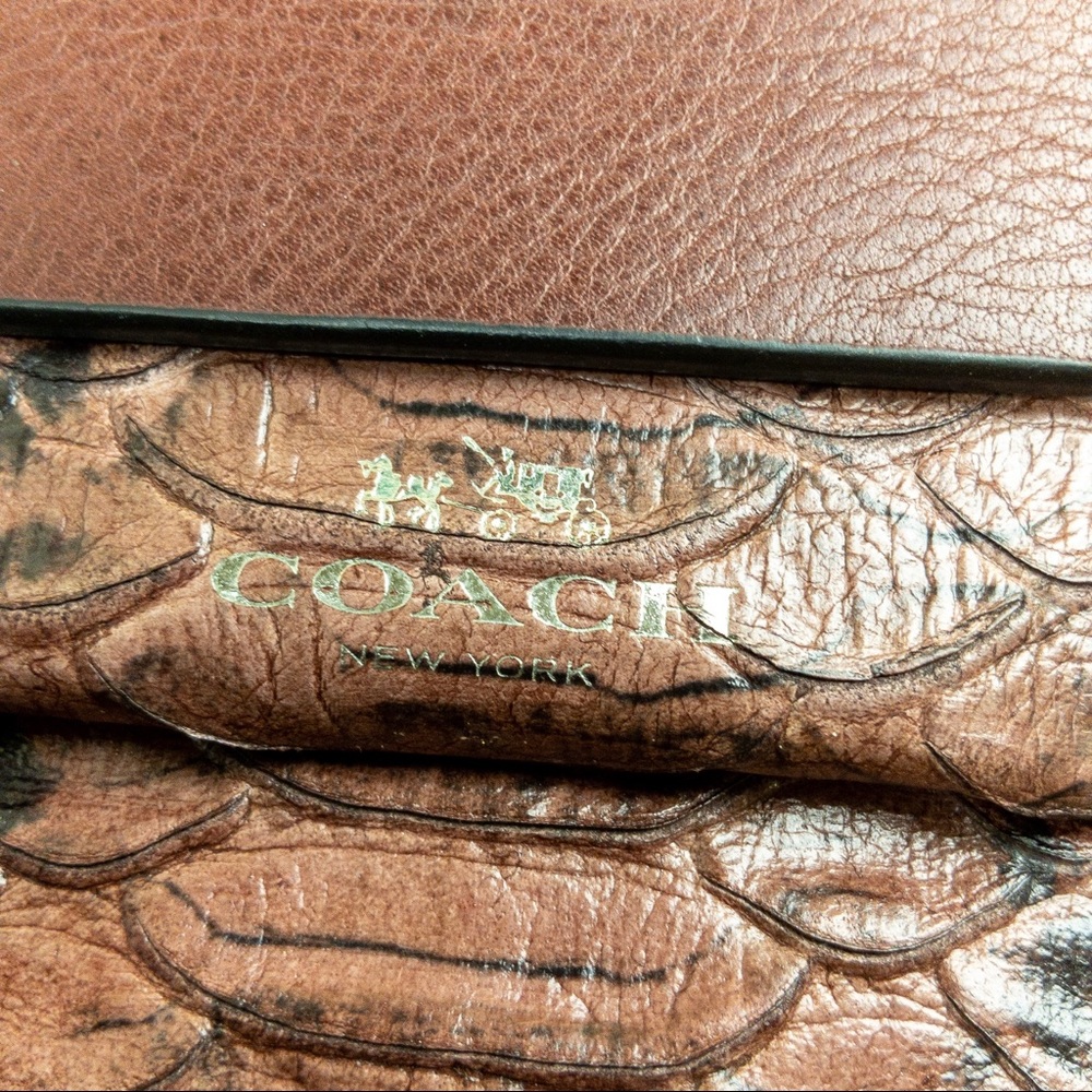 Coach Python Clutch Snakeskin Leather - Picture 2 of 6